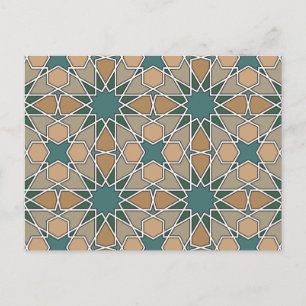 Ben Yusuf Madrasa Geometric Mönster 006 Vykort
