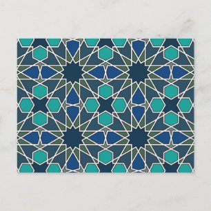 Ben Yusuf Madrasa Geometric Mönster 0-0-7 Vykort