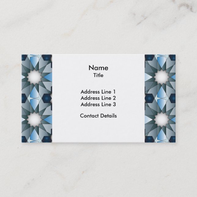 Ben Yusuf Madrasa geometriskt mönster 004 Visitkort (Framsida)