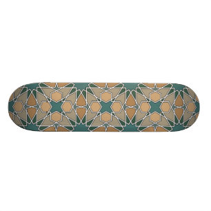 Ben Yusuf Madrasa geometriskt mönster 006 Old School Skateboard Bräda 18 Cm