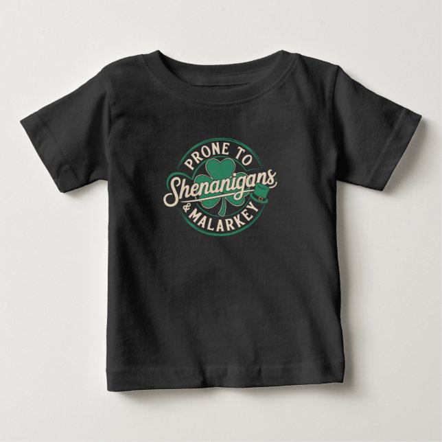 Benägen för bus och struntprat St Patrick's Day T Shirt (Framsida)