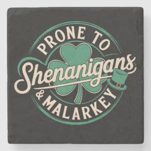 Benägen till bus och strunt St. Patrick's Day Stenunderlägg