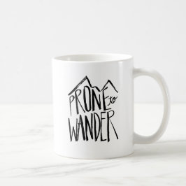 Benäget att irra | svart borsta skrivar stil kaffemugg