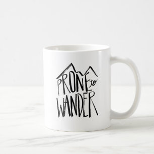 Benäget att irra   svart borsta skrivar stil kaffemugg