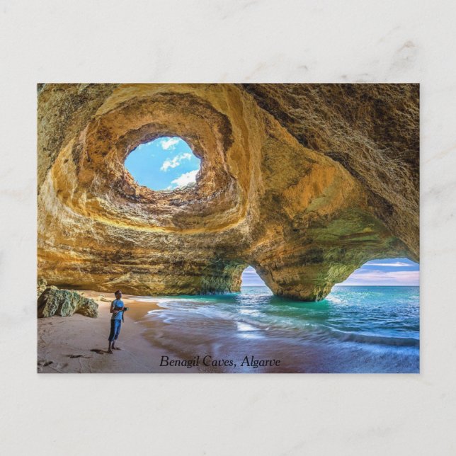 Benagil Algarve Portugal Helg Vykort (Framsida)