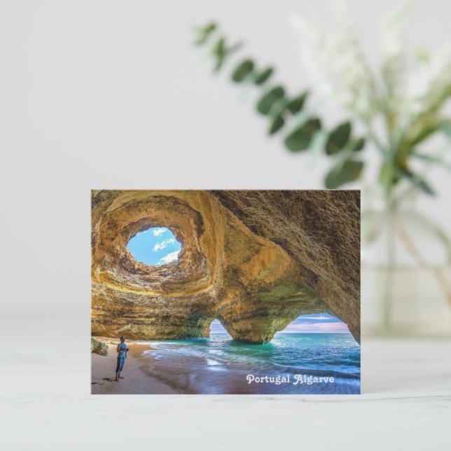 Benagil Algarve Portugal Vykort (Stående Fram)