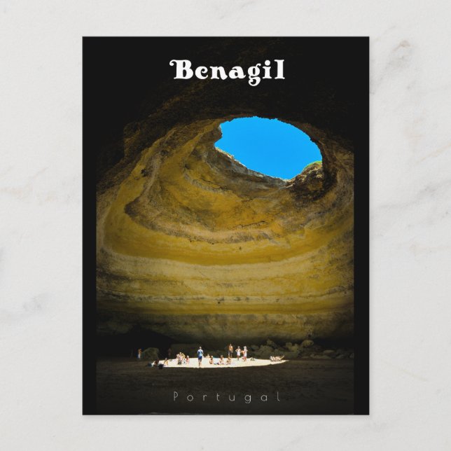 Benagil Cave - Travel Art Algarve Vykort (Framsida)