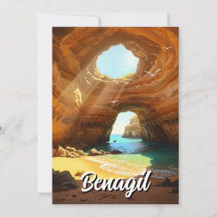 Benagil Caves Algarve Portugal Postcard Julkort