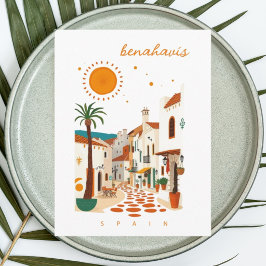 Benahavís Spanien vit stad semester Vykort