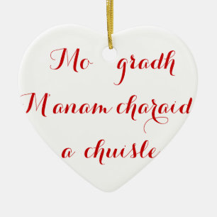 Benämner av ömhetsbetygelse; Valentines Julgransprydnad Keramik