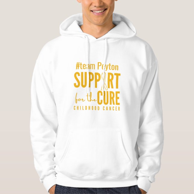 Benämning Pullover Hoodie vid barncancer (Framsida)