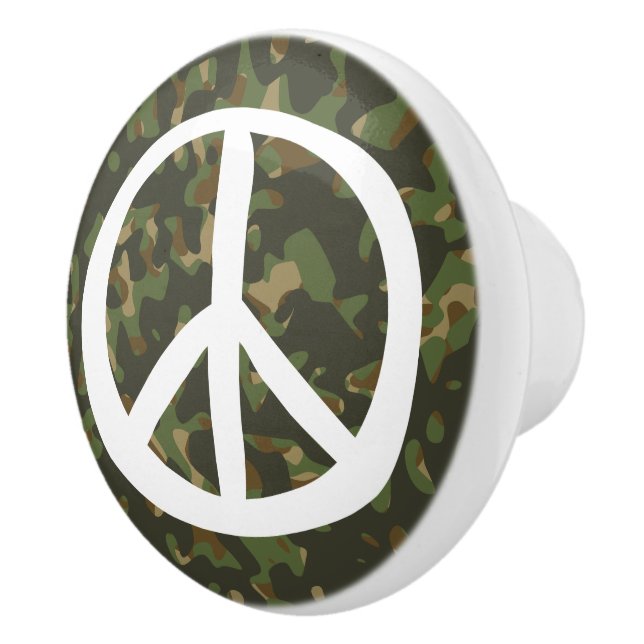 Benämningsskylt för PEACE - Hippie Grönt Khaki Cam Knopp (Höger)