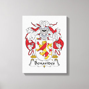 Benavides Family Crest Canvastryck
