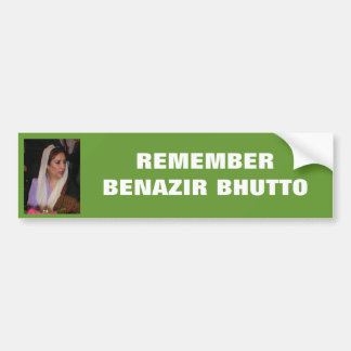Benazir Bhutto bildekal #1 med fotoet