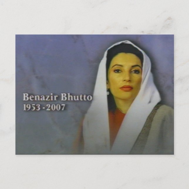 benazir bhutto vykort (Framsida)