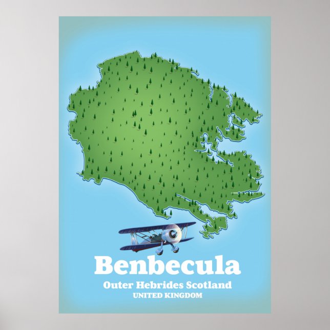 Benbecula Yttre Hebriderna Skottland Poster (Framsidan)