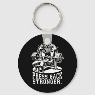 Bench - Anime Bodybuilding Gym Workout Fitness mot Nyckelring
