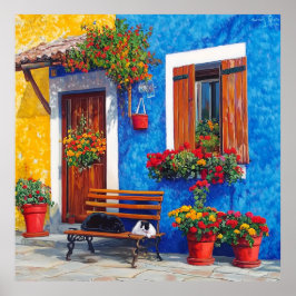 Bench Assions - Venedig-inspirerade katter Poster