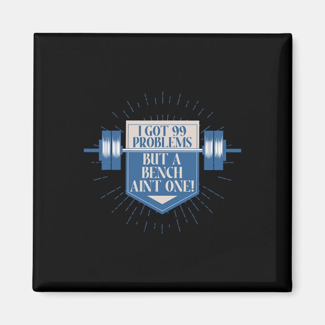 Bench Bodybuilding För manar PowerLyft Motivation Magnet (Framsidan)