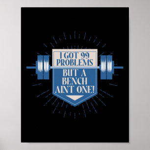 Bench Bodybuilding För manar PowerLyft Motivation Poster