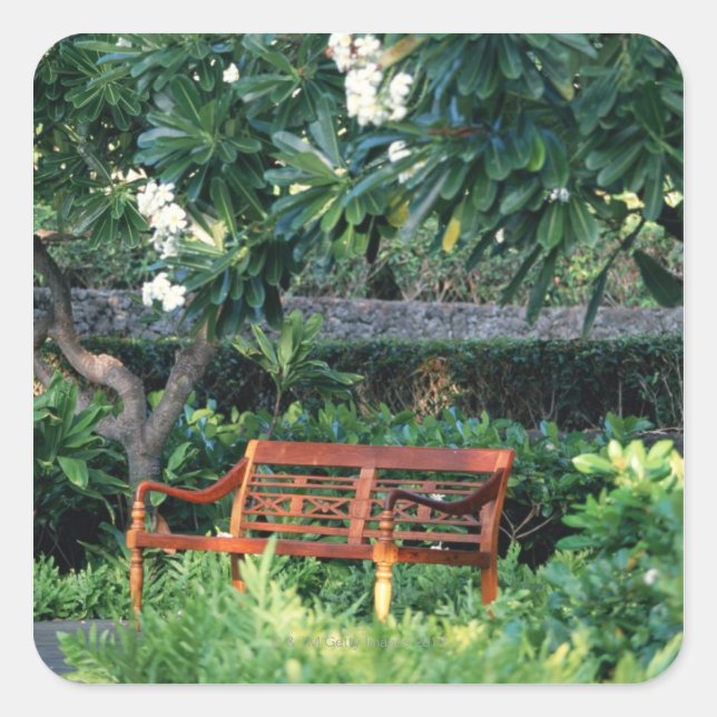 Bench Fyrkantigt Klistermärke (Framsida)