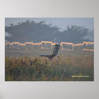 Bench med en vy poster