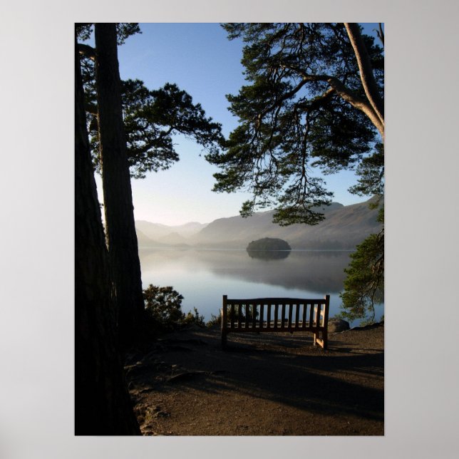 Bench på Friars Crag Poster (Framsidan)