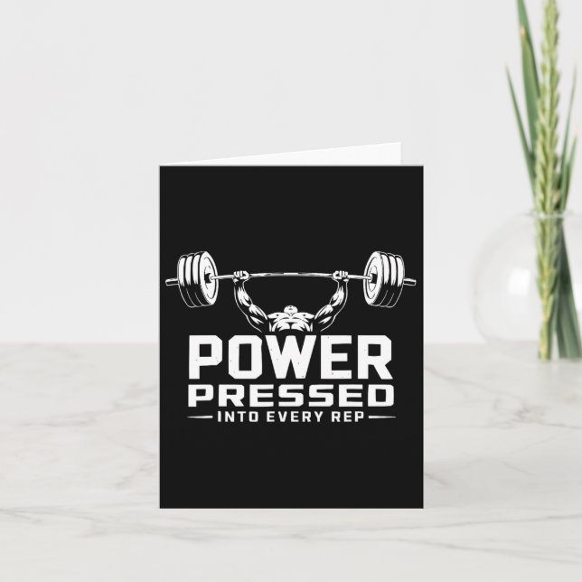 Bench Press Exercise Bodybuilding Fitness Workout Kort (Framsida)