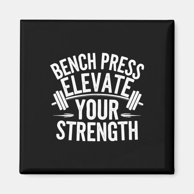 Bench Press Exercise Bodybuilding Fitness Workout Magnet (Framsidan)