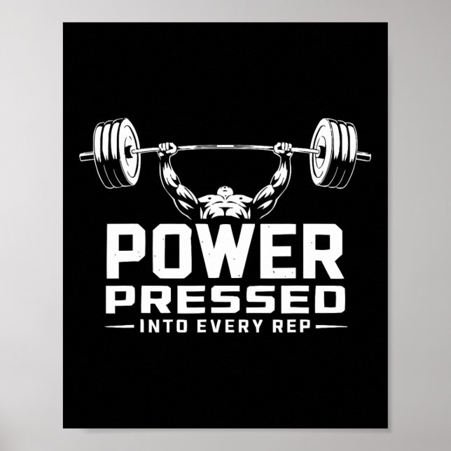 Bench Press Exercise Bodybuilding Fitness Workout Poster (Framsidan)