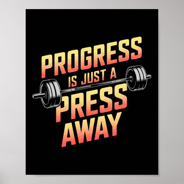 Bench Press Exercise Bodybuilding Fitness Workout Poster (Framsidan)