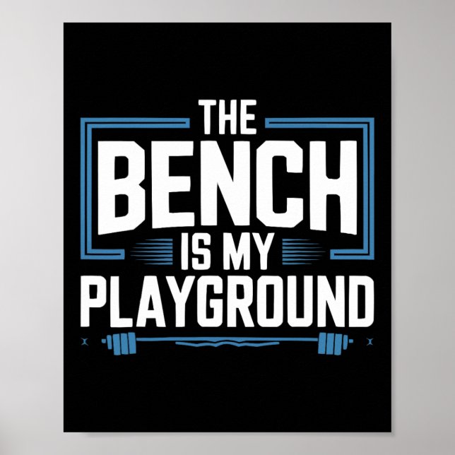 Bench Press Exercise Bodybuilding Fitness Workout Poster (Framsidan)