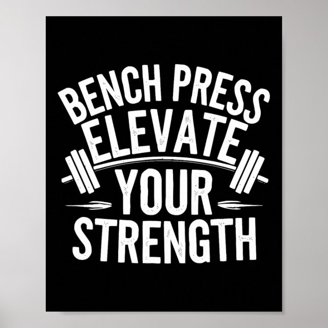 Bench Press Exercise Bodybuilding Fitness Workout Poster (Framsidan)