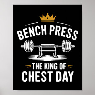 Bench Press Exercise Bodybuilding Fitness Workout Poster