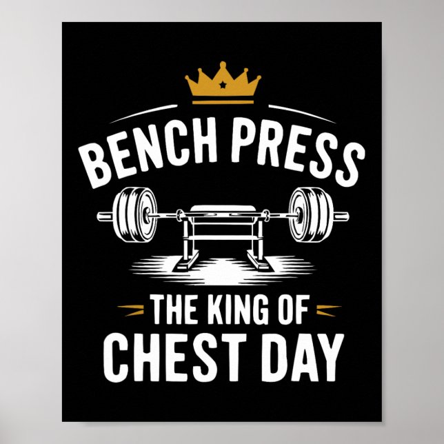 Bench Press Exercise Bodybuilding Fitness Workout Poster (Framsidan)