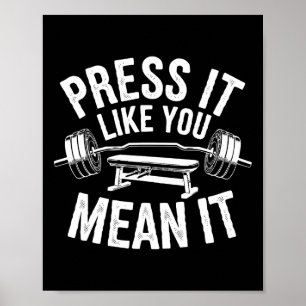 Bench Press Exercise Bodybuilding Fitness Workout Poster