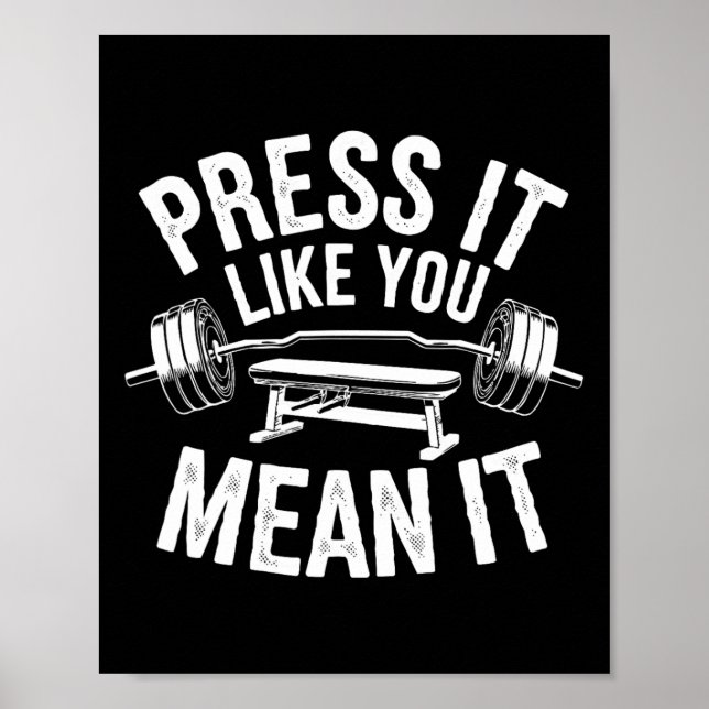 Bench Press Exercise Bodybuilding Fitness Workout Poster (Framsidan)
