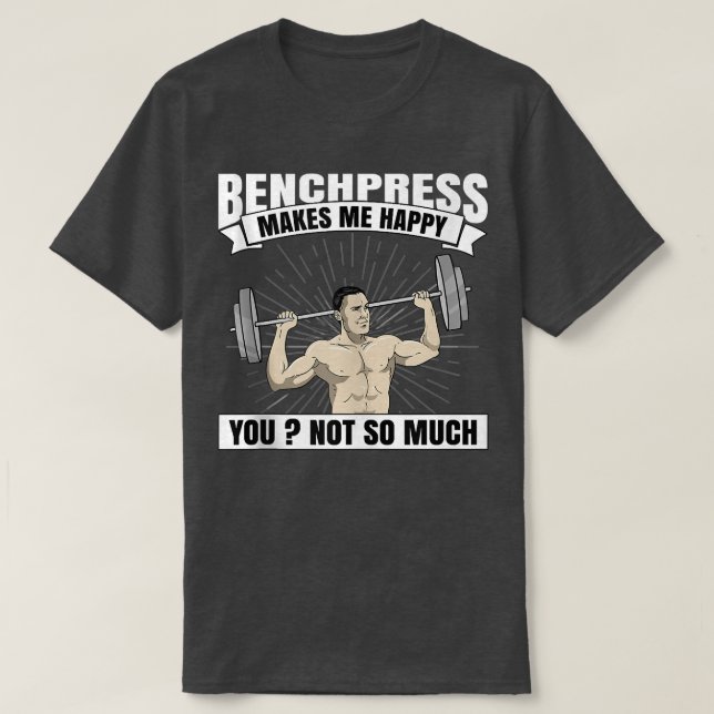 Bench Press Gift Muscle Bodybuilding Manar GYM Tan T Shirt (Design framsida)