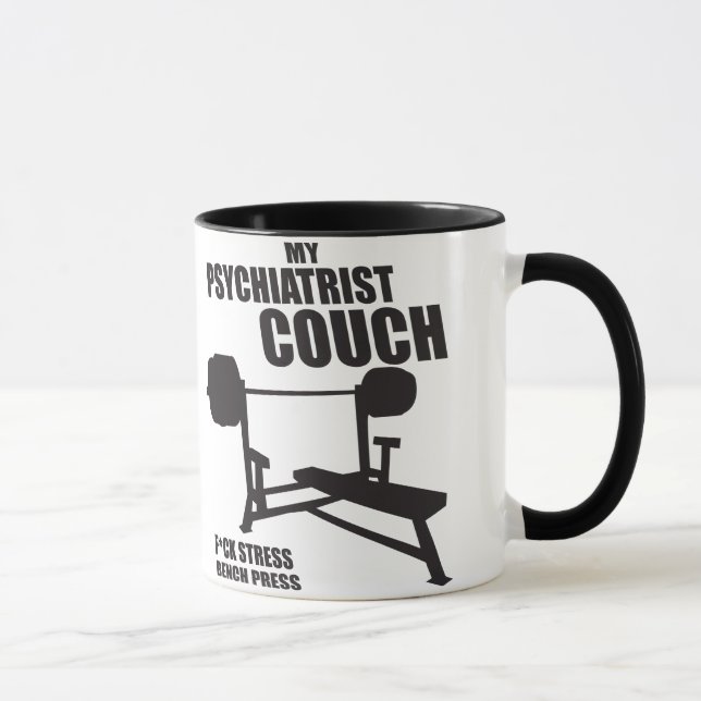 Bench Press - My Psychiatrist Couch - Bodybuilding Mugg (Höger)