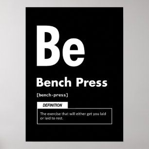 Bench Press - Periodic Bord - Funny Gym Meme Poster