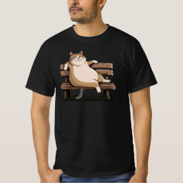 Bench Sitter Cat T Shirt