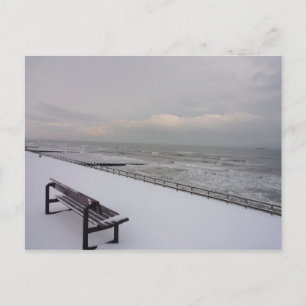 Bench, Snö och sjön Vykort