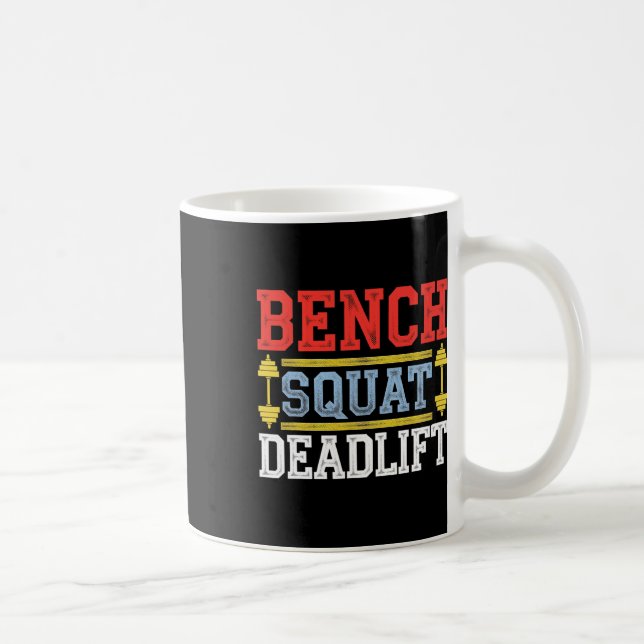 Bench Squat Deadlift Barbell Bodybuilding 1 Kaffemugg (Höger)