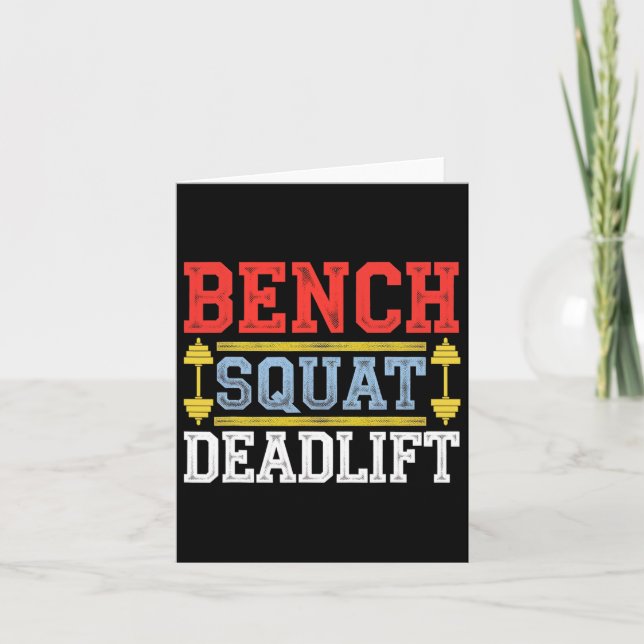 Bench Squat Deadlift Barbell Bodybuilding 1 Kort (Framsida)