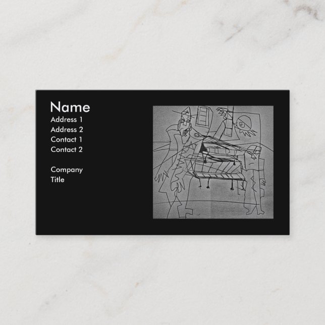 BENCH WARRANT VISITKORT (Framsida)