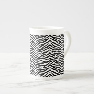 BenChina Mugg-Zebra tryck Bone China Mugg Benporslin Mugg
