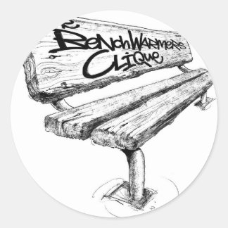 benchwarmers_logotyp_sharpended mid runt klistermärke