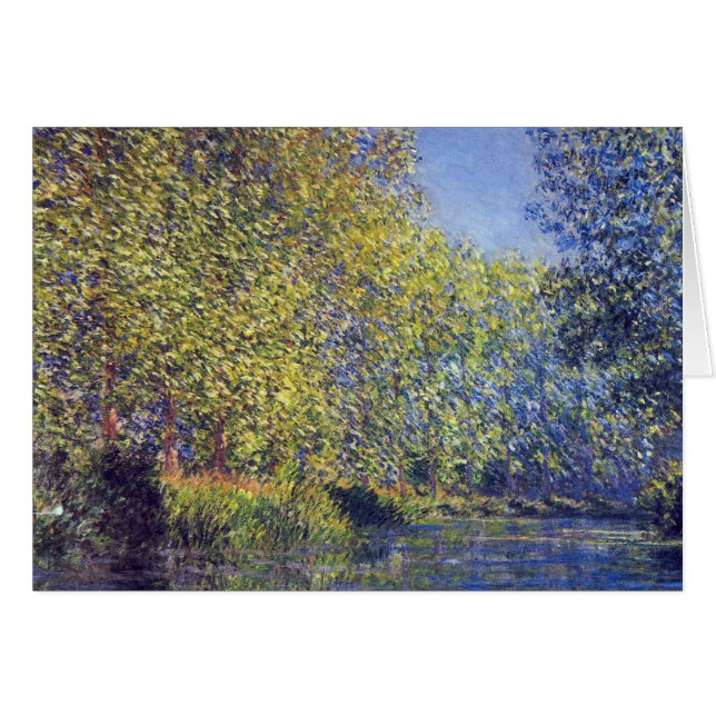 Bend in Epte River nära Giverny av Claude Monet Hälsningskort (Framsidan Horizontal)