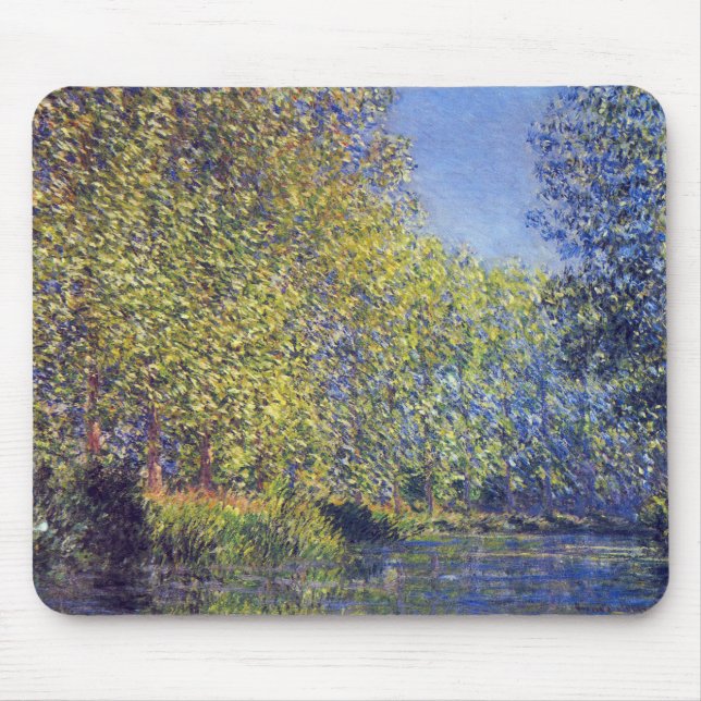 Bend in Epte River nära Giverny av Claude Monet Musmatta (Framsidan)