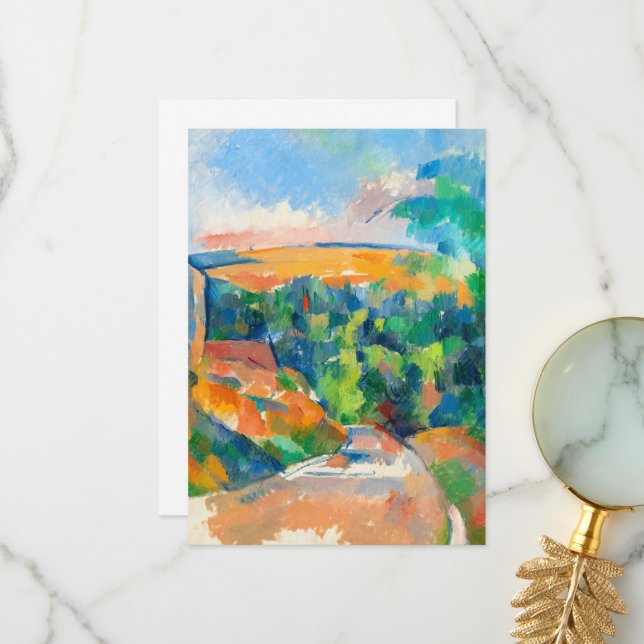 Bend in the Road by Paul Cezanne Tack Kort (Fram/Back In Situ)